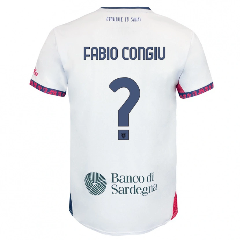 Danxen Pánské Fabio Congiu #0 Bílá Námořnická Modř Červená Daleko Hráčské Dresy 2025/26 Dres