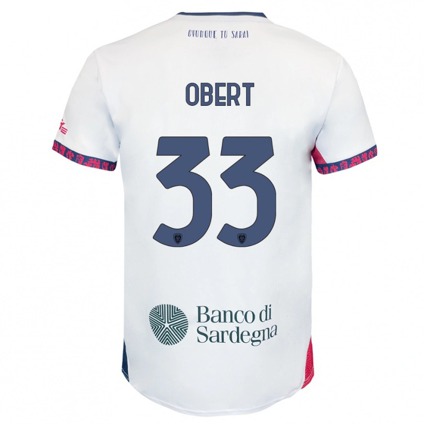 Danxen Pánské Adam Obert #33 Bílá Námořnická Modř Červená Daleko Hráčské Dresy 2025/26 Dres