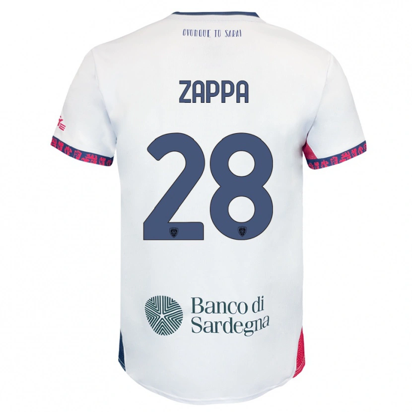 Danxen Pánské Gabriele Zappa #28 Bílá Námořnická Modř Červená Daleko Hráčské Dresy 2025/26 Dres