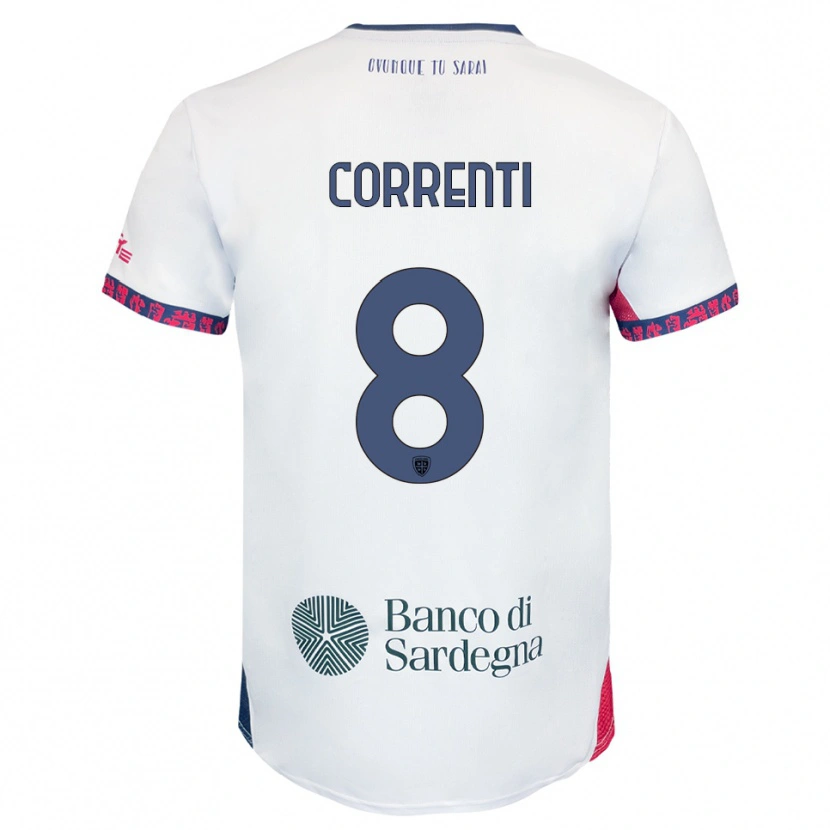 Danxen Pánské Gabriele Correnti #8 Bílá Námořnická Modř Červená Daleko Hráčské Dresy 2025/26 Dres