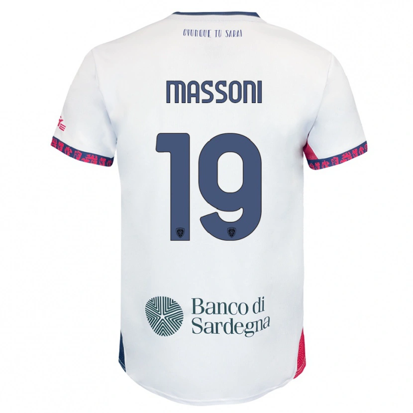 Danxen Pánské Nicholas Massoni #19 Bílá Námořnická Modř Červená Daleko Hráčské Dresy 2025/26 Dres