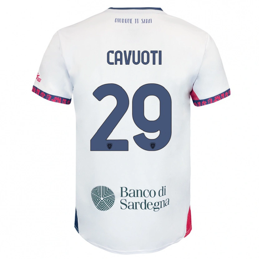 Danxen Pánské Nicolò Cavuoti #29 Bílá Námořnická Modř Červená Daleko Hráčské Dresy 2025/26 Dres