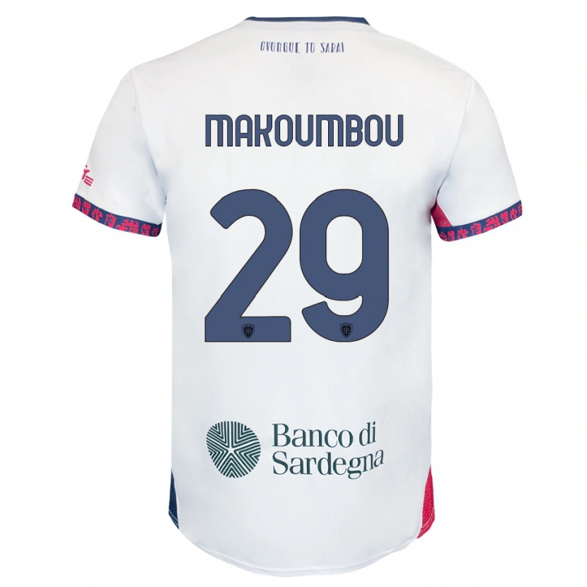 Danxen Pánské Antoine Makoumbou #29 Bílá Námořnická Modř Červená Daleko Hráčské Dresy 2025/26 Dres