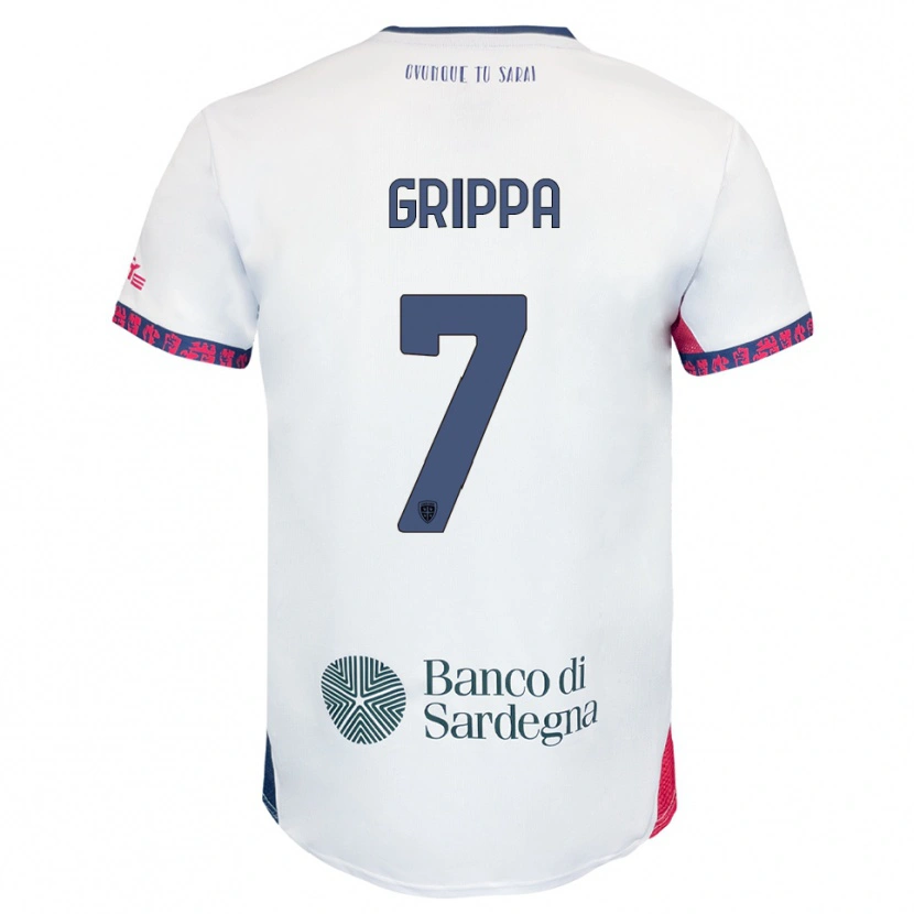 Danxen Pánské Giosuè Grippa #7 Bílá Námořnická Modř Červená Daleko Hráčské Dresy 2025/26 Dres