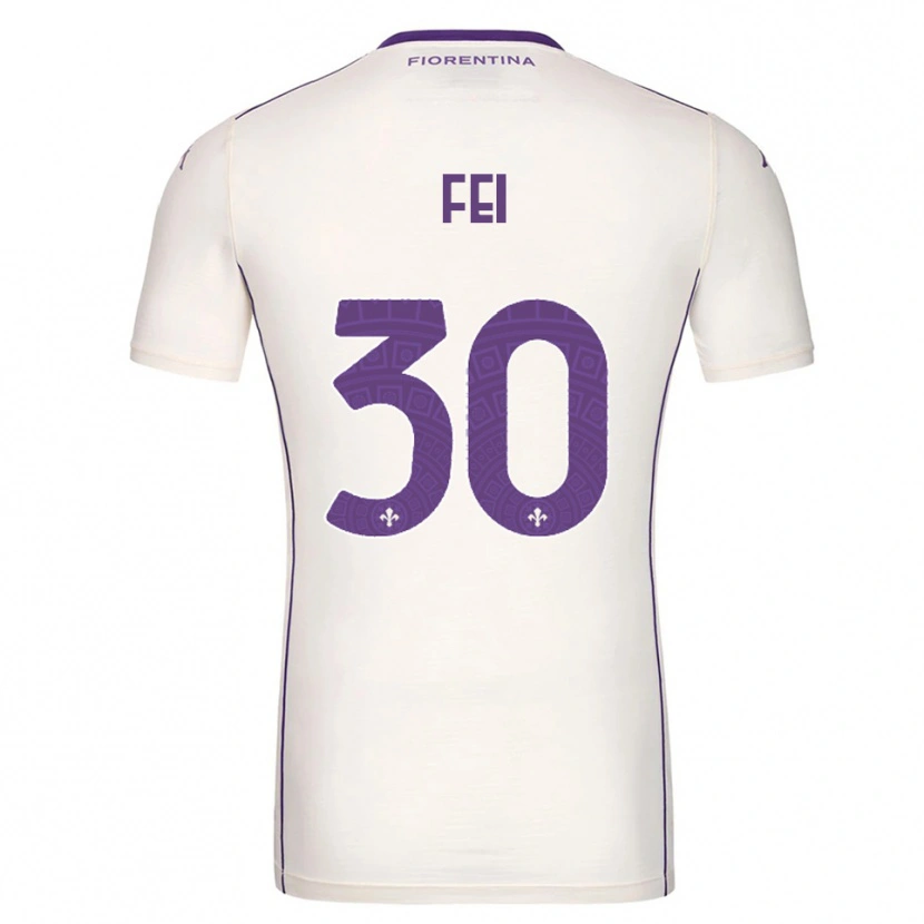 Danxen Pánské Gianmaria Fei #30 Bílá Fialová Červená Daleko Hráčské Dresy 2025/26 Dres