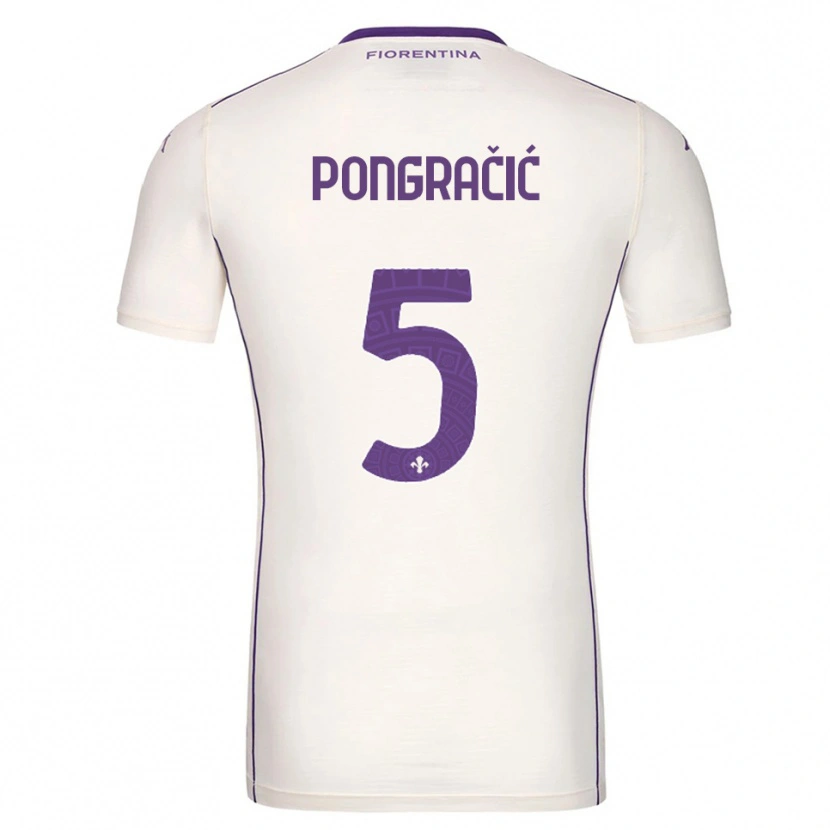 Danxen Pánské Marin Pongracic #5 Bílá Fialová Červená Daleko Hráčské Dresy 2025/26 Dres
