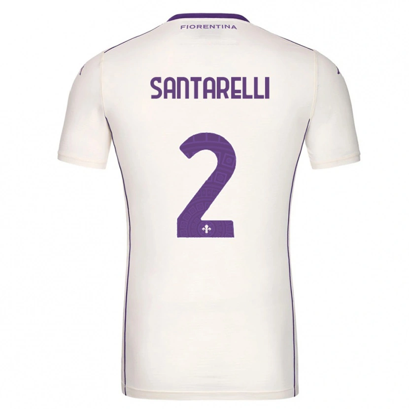 Danxen Pánské Andrea Santarelli #2 Bílá Fialová Červená Daleko Hráčské Dresy 2025/26 Dres