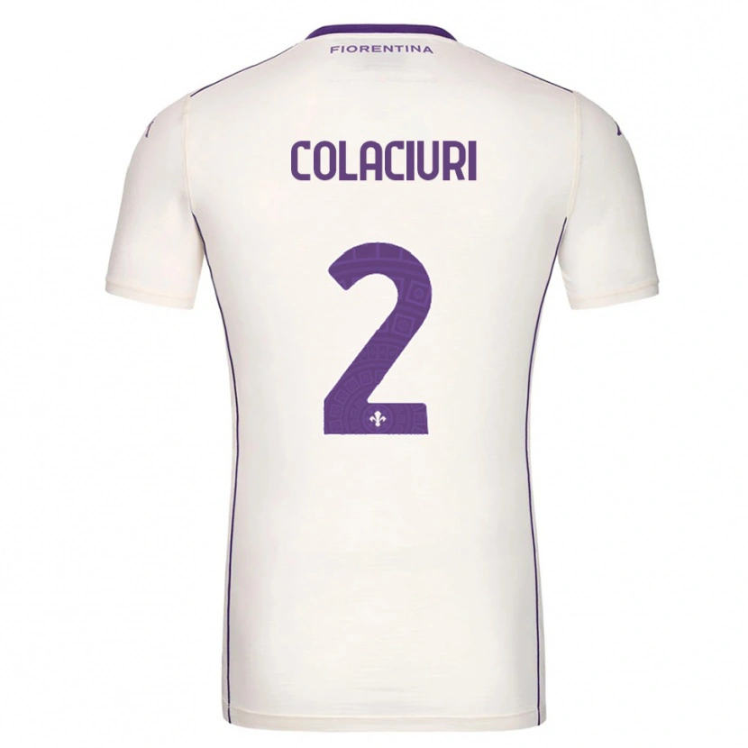 Danxen Pánské Gabriele Colaciuri #2 Bílá Fialová Červená Daleko Hráčské Dresy 2025/26 Dres