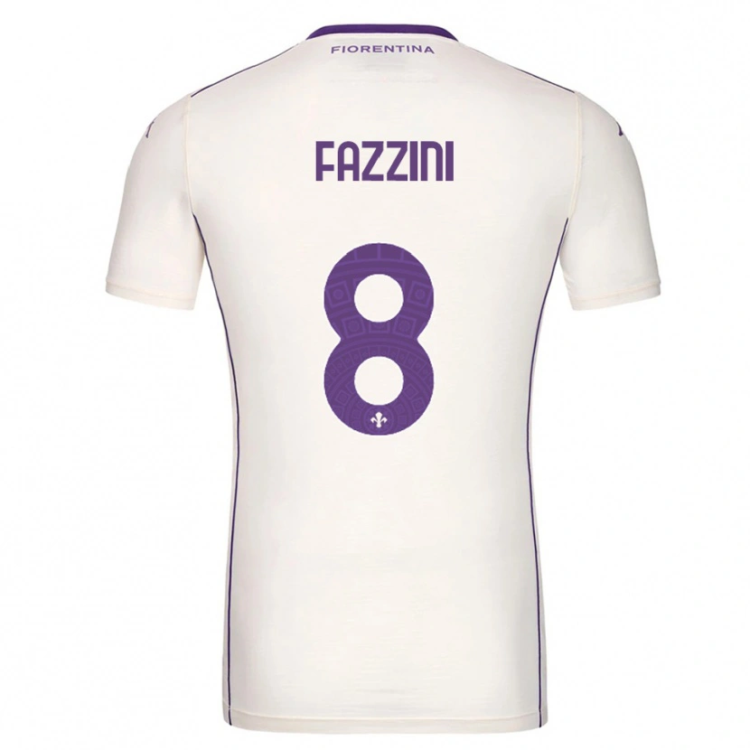 Danxen Pánské Jacopo Fazzini #8 Bílá Fialová Červená Daleko Hráčské Dresy 2025/26 Dres