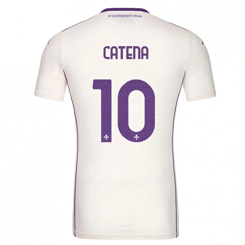 Danxen Pánské Michela Catena #10 Bílá Fialová Červená Daleko Hráčské Dresy 2025/26 Dres