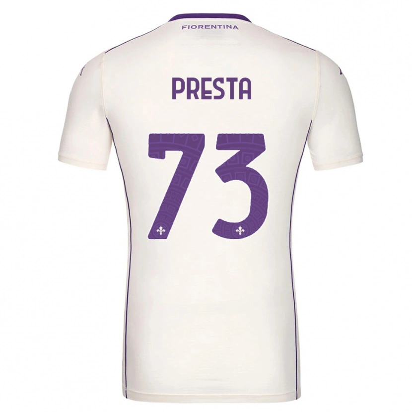 Danxen Pánské Francesco Presta #73 Bílá Fialová Červená Daleko Hráčské Dresy 2025/26 Dres