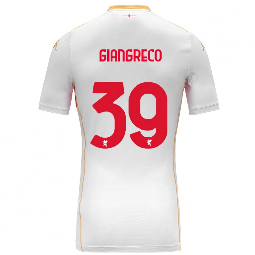 Danxen Pánské Nicolò Giangreco #39 Bílá Červená Daleko Hráčské Dresy 2025/26 Dres
