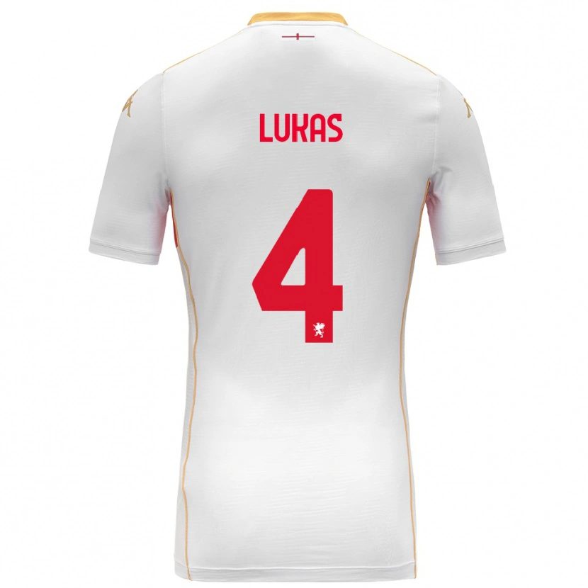 Danxen Pánské Deividas Lukas #4 Bílá Červená Daleko Hráčské Dresy 2025/26 Dres