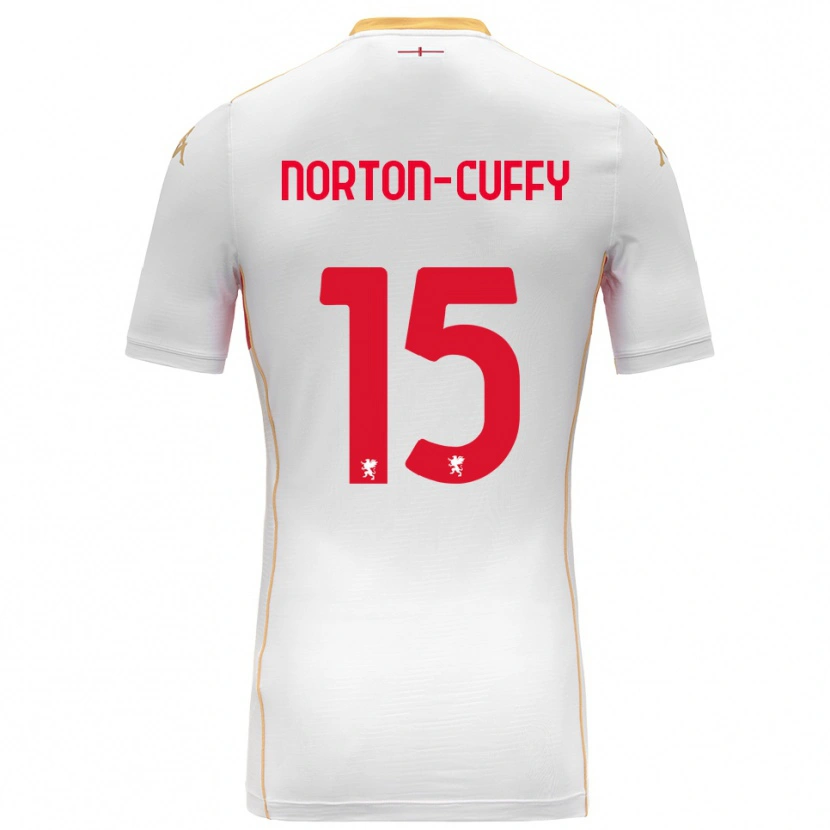 Danxen Pánské Brooke Norton-Cuffy #15 Bílá Červená Daleko Hráčské Dresy 2025/26 Dres