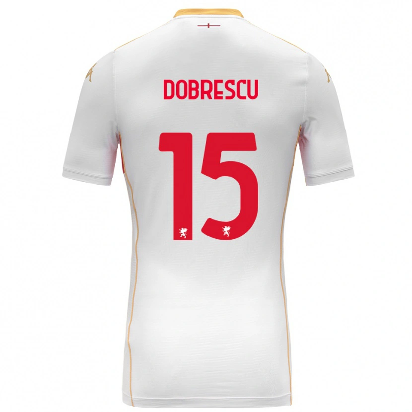 Danxen Pánské Ianis Dobrescu #15 Bílá Červená Daleko Hráčské Dresy 2025/26 Dres