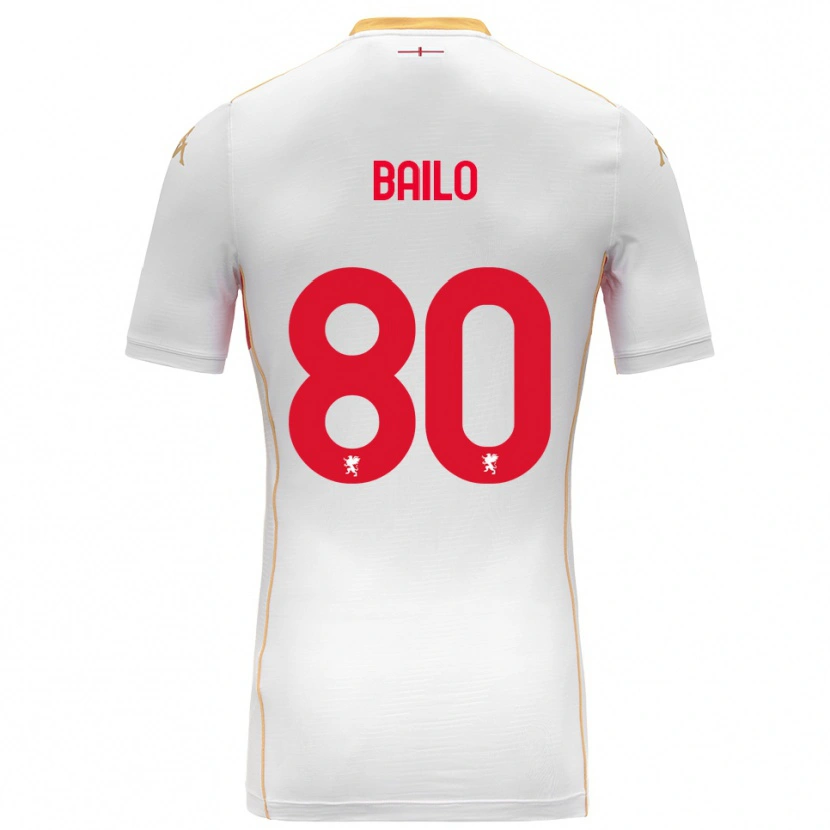 Danxen Pánské Giorgio Bailo #80 Bílá Červená Daleko Hráčské Dresy 2025/26 Dres