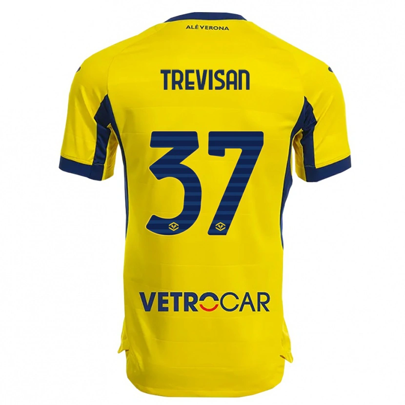 Danxen Pánské Michael Trevisan #37 Žlutá Námořnická Modř Daleko Hráčské Dresy 2025/26 Dres