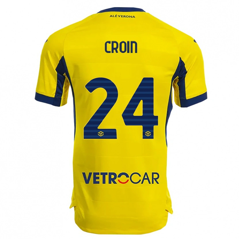 Danxen Pánské Nicole Croin #24 Žlutá Námořnická Modř Daleko Hráčské Dresy 2025/26 Dres
