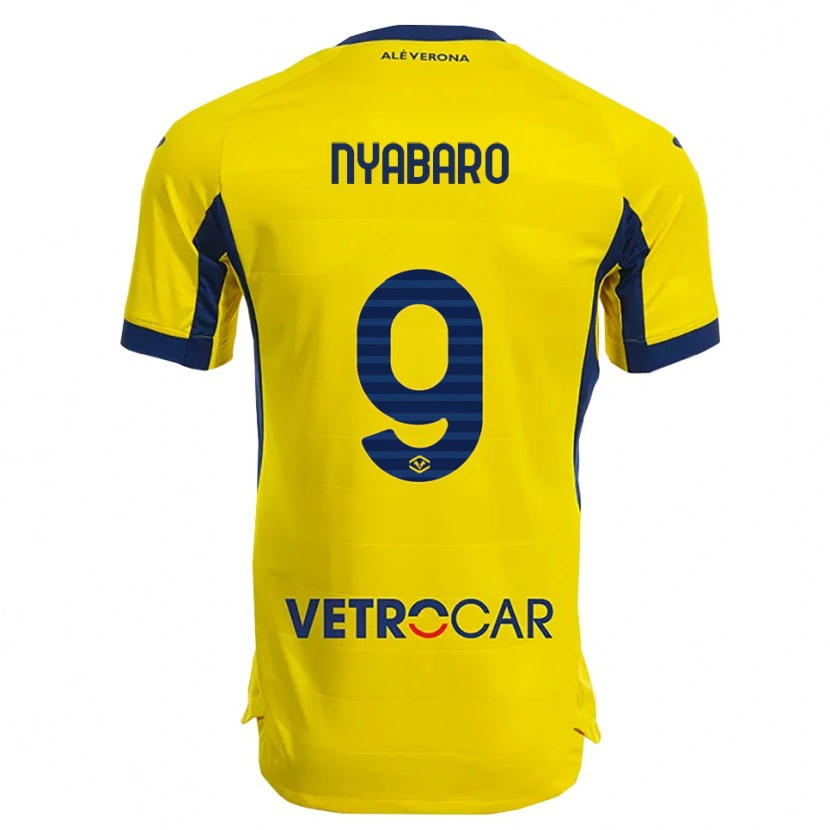 Danxen Pánské Nicholas Nyabaro #9 Žlutá Námořnická Modř Daleko Hráčské Dresy 2025/26 Dres