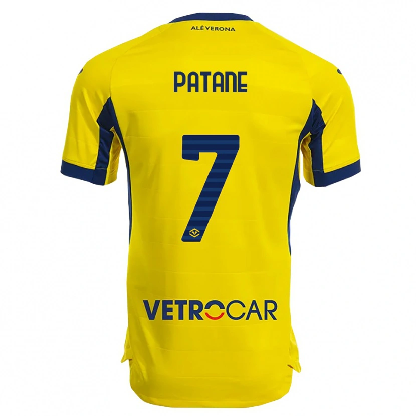 Danxen Pánské Nicola Patanè #7 Žlutá Námořnická Modř Daleko Hráčské Dresy 2025/26 Dres