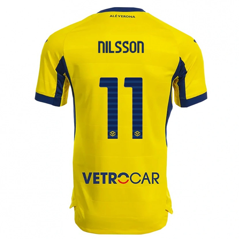 Danxen Pánské Sara Nilsson #11 Žlutá Námořnická Modř Daleko Hráčské Dresy 2025/26 Dres