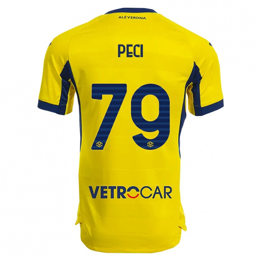 Danxen Pánské Jurgen Peci #79 Žlutá Námořnická Modř Daleko Hráčské Dresy 2025/26 Dres