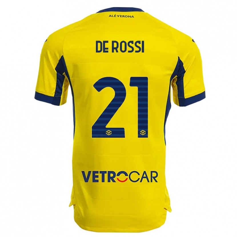 Danxen Pánské Michele De Rossi #21 Žlutá Námořnická Modř Daleko Hráčské Dresy 2025/26 Dres