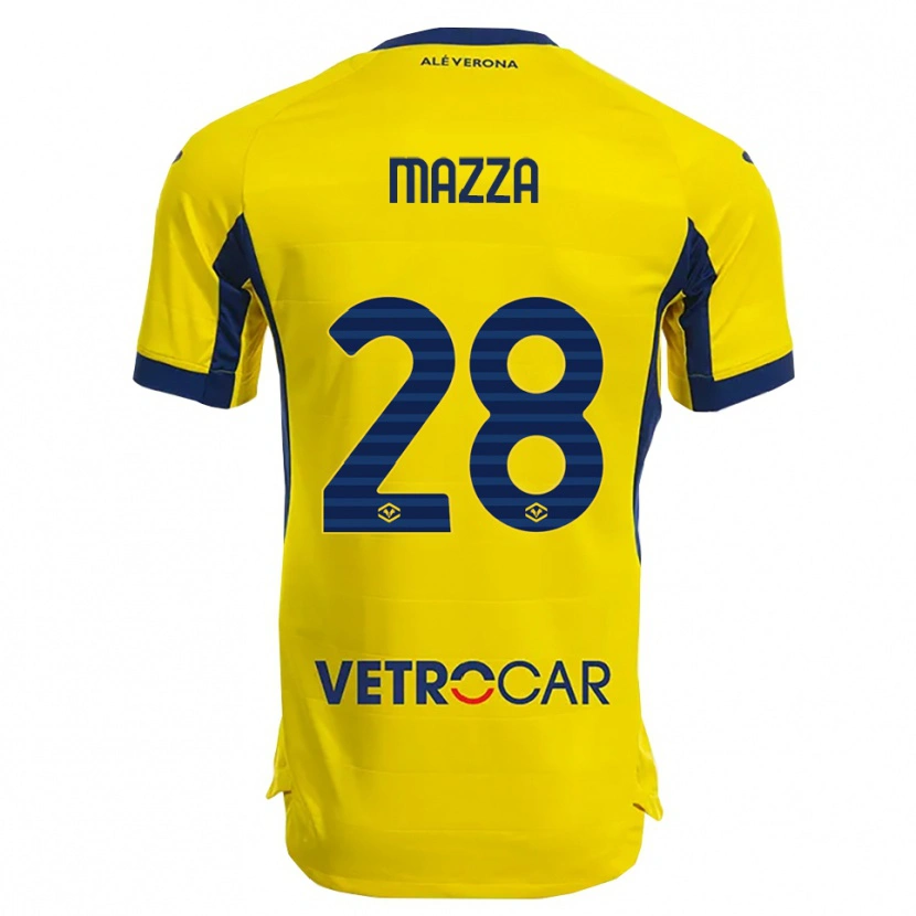Danxen Pánské Vittoria Karol Mazza #28 Žlutá Námořnická Modř Daleko Hráčské Dresy 2025/26 Dres