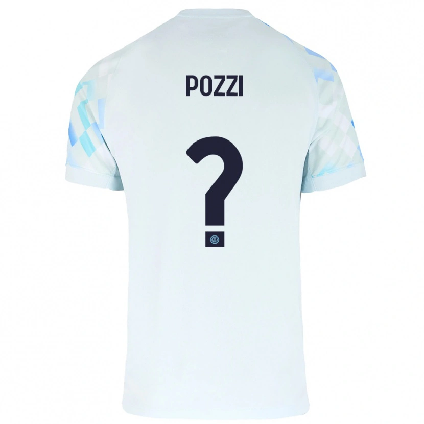 Danxen Pánské Andrea Pozzi #0 Bílá Modrá Daleko Hráčské Dresy 2025/26 Dres