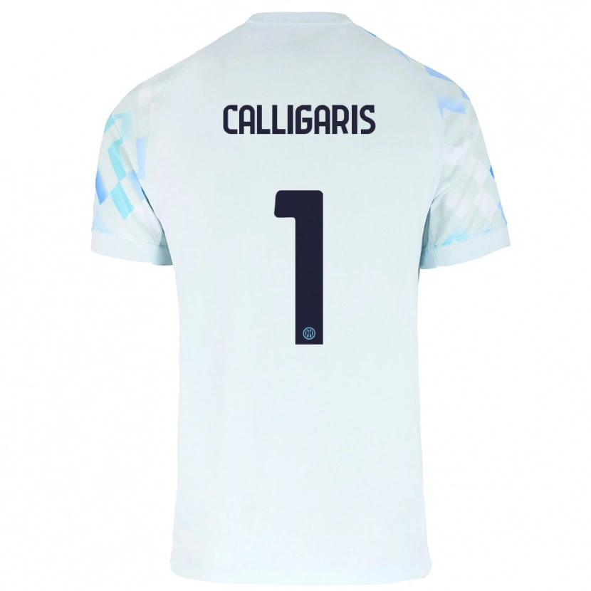 Danxen Pánské Alessandro Calligaris #1 Bílá Modrá Daleko Hráčské Dresy 2025/26 Dres