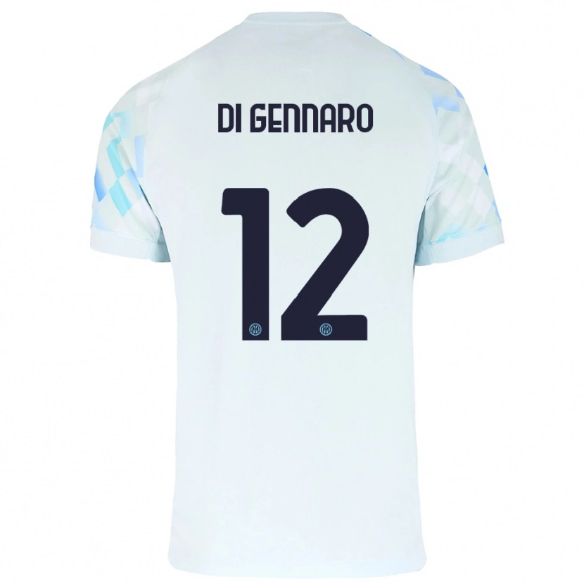 Danxen Pánské Raffaele Di Gennaro #12 Bílá Modrá Daleko Hráčské Dresy 2025/26 Dres