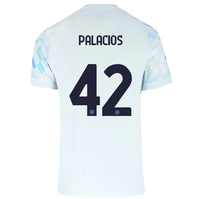 Danxen Pánské Tomás Palacios #42 Bílá Modrá Daleko Hráčské Dresy 2025/26 Dres