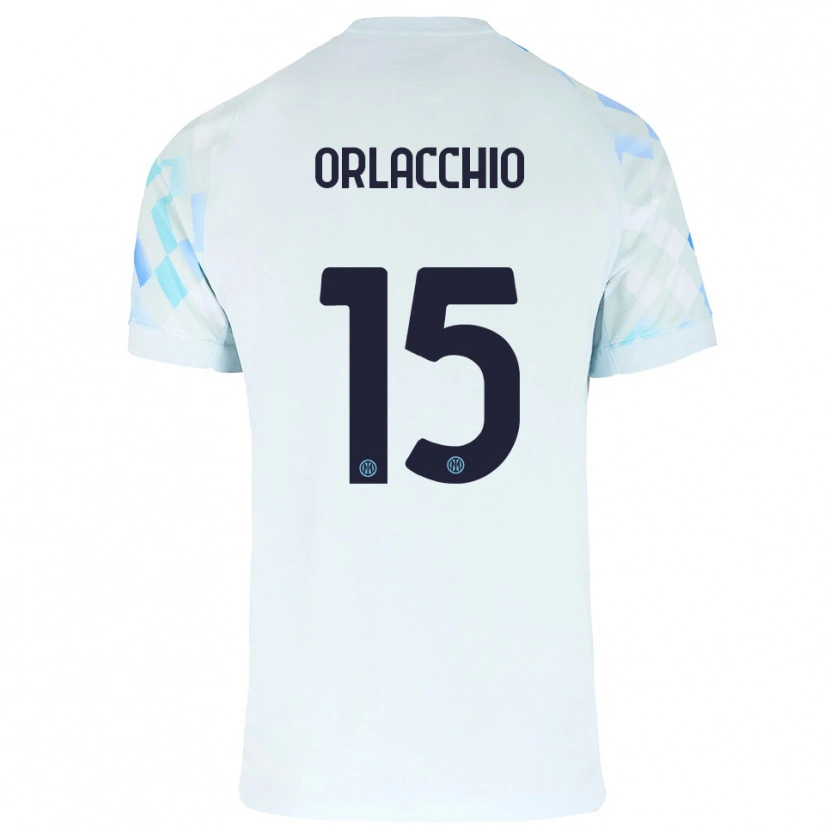 Danxen Pánské Angelo Orlacchio #15 Bílá Modrá Daleko Hráčské Dresy 2025/26 Dres