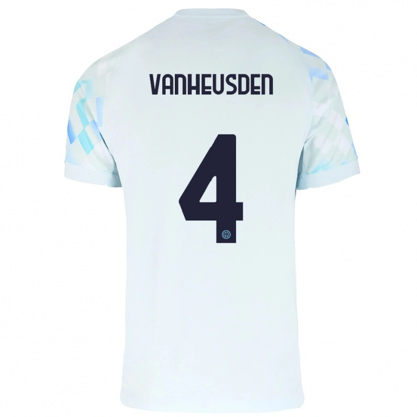 Danxen Pánské Zinho Vanheusden #4 Bílá Modrá Daleko Hráčské Dresy 2025/26 Dres