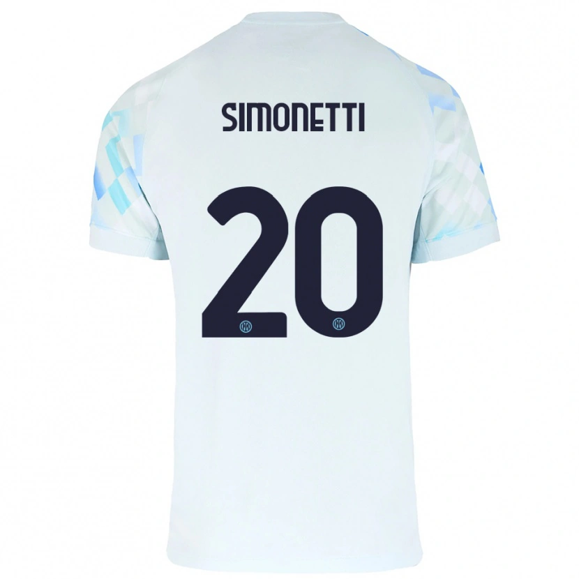 Danxen Pánské Flaminia Simonetti #20 Bílá Modrá Daleko Hráčské Dresy 2025/26 Dres
