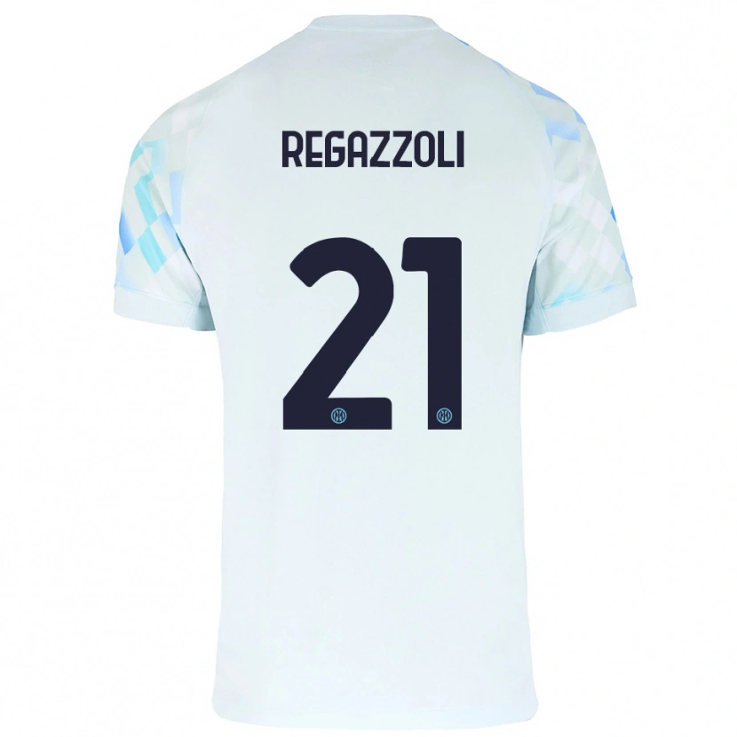 Danxen Pánské Alice Regazzoli #21 Bílá Modrá Daleko Hráčské Dresy 2025/26 Dres
