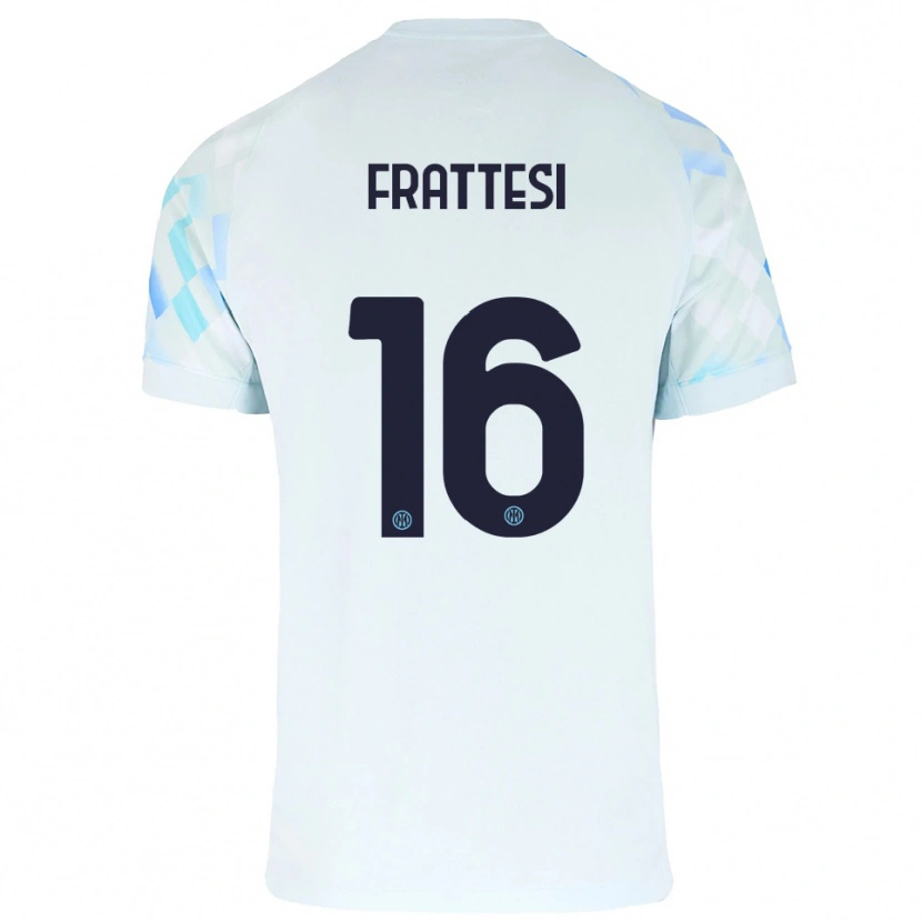Danxen Pánské Davide Frattesi #16 Bílá Modrá Daleko Hráčské Dresy 2025/26 Dres