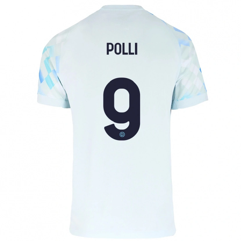 Danxen Pánské Elisa Polli #9 Bílá Modrá Daleko Hráčské Dresy 2025/26 Dres