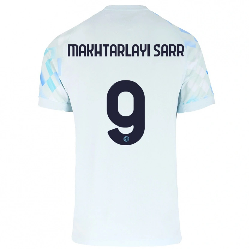 Danxen Pánské Amadou Makhtarlayi Sarr #9 Bílá Modrá Daleko Hráčské Dresy 2025/26 Dres
