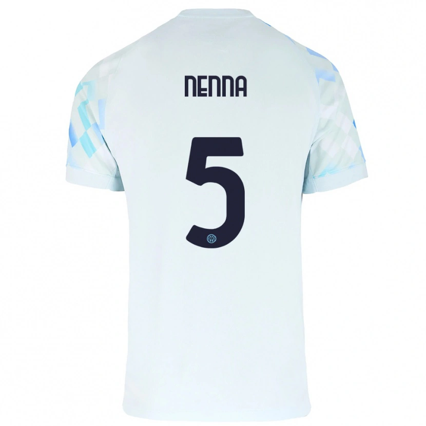 Danxen Pánské Alessandro Nenna #5 Bílá Modrá Daleko Hráčské Dresy 2025/26 Dres