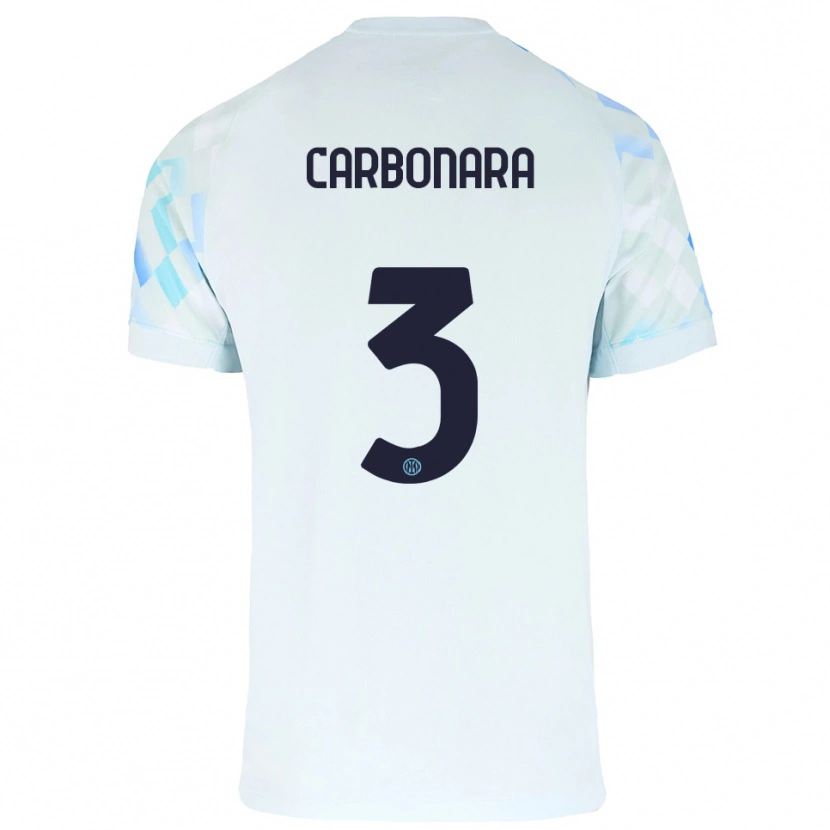 Danxen Pánské Matteo Carbonara #3 Bílá Modrá Daleko Hráčské Dresy 2025/26 Dres