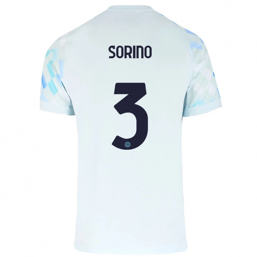 Danxen Pánské Davide Sorino #3 Bílá Modrá Daleko Hráčské Dresy 2025/26 Dres