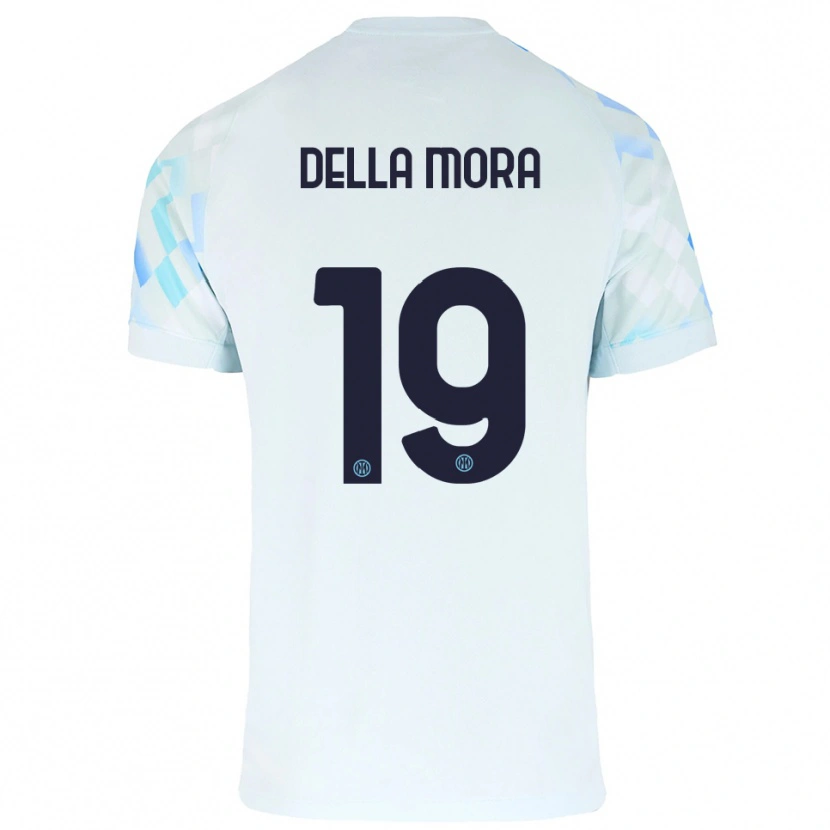 Danxen Pánské Tommaso Della Mora #19 Bílá Modrá Daleko Hráčské Dresy 2025/26 Dres