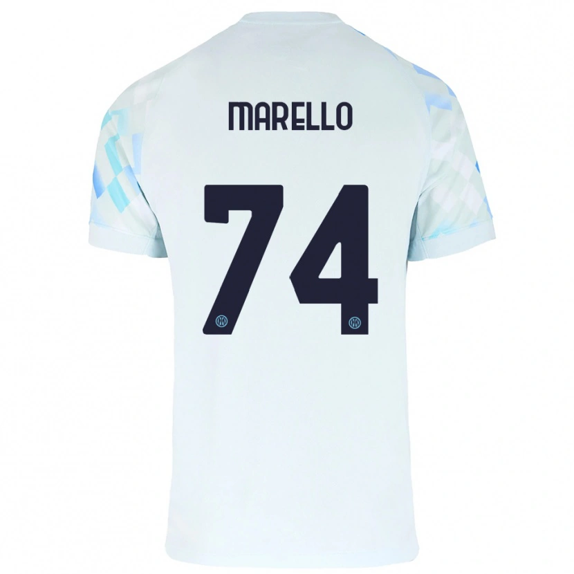 Danxen Pánské Mattia Marello #74 Bílá Modrá Daleko Hráčské Dresy 2025/26 Dres