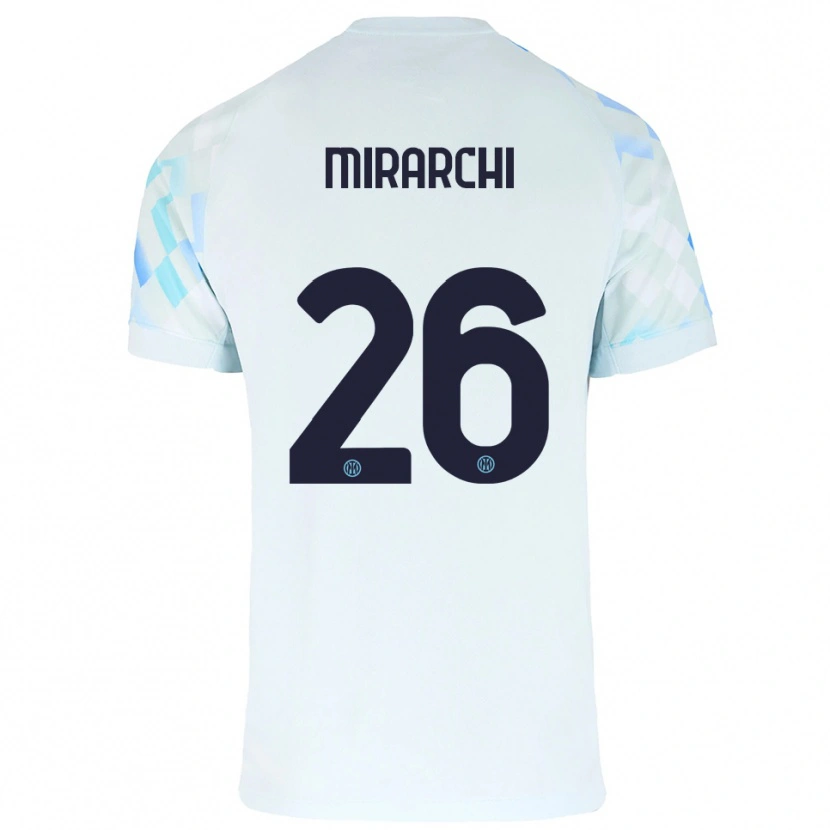Danxen Pánské Mattia Mirarchi #26 Bílá Modrá Daleko Hráčské Dresy 2025/26 Dres