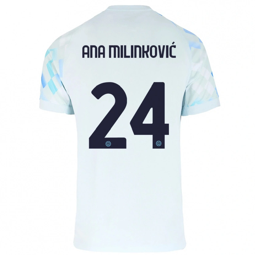 Danxen Pánské Marija Ana Milinković #24 Bílá Modrá Daleko Hráčské Dresy 2025/26 Dres
