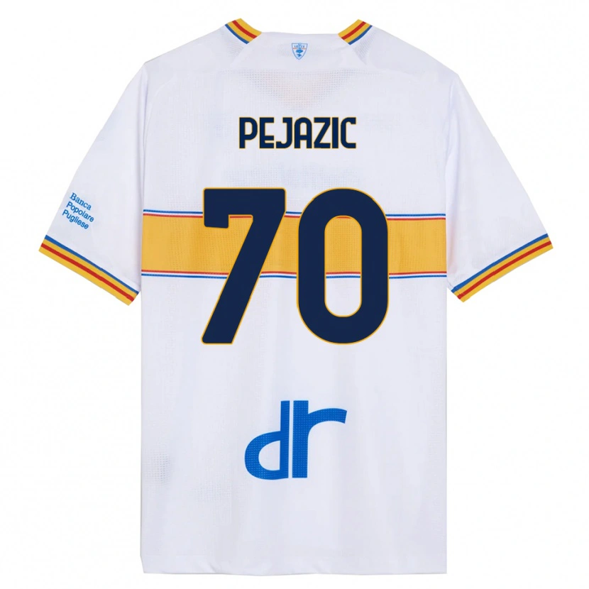 Danxen Pánské Mario Pejazic #70 Bílá Žlutá Daleko Hráčské Dresy 2025/26 Dres