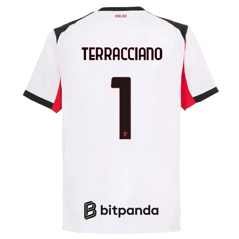 Danxen Pánské Pietro Terracciano #1 Bílá Černá Daleko Hráčské Dresy 2025/26 Dres
