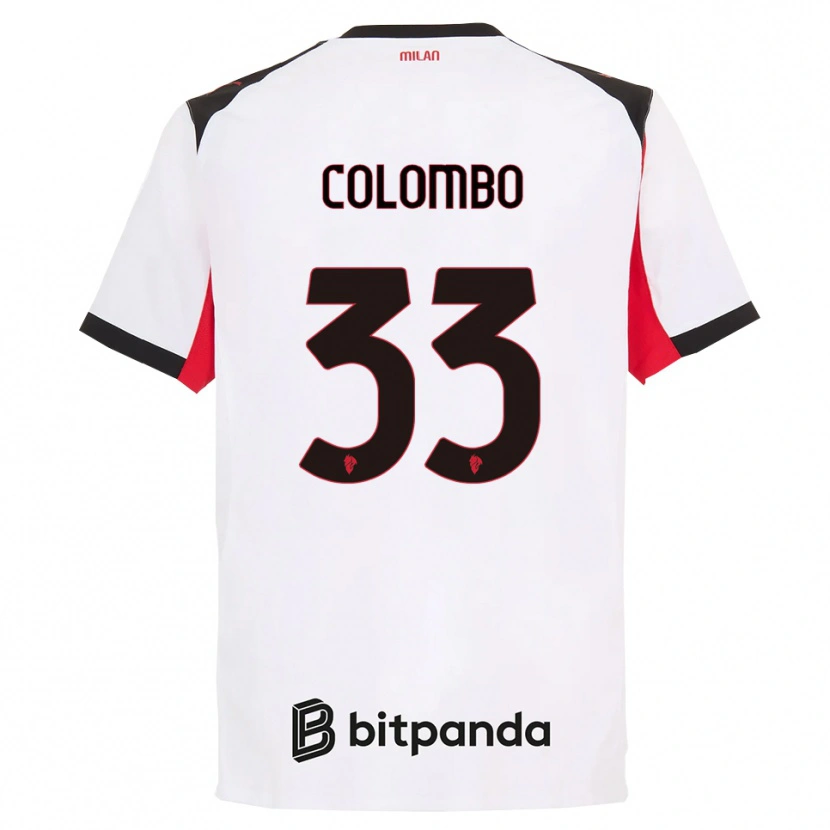 Danxen Pánské Federico Colombo #33 Bílá Černá Daleko Hráčské Dresy 2025/26 Dres