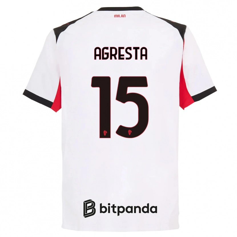 Danxen Pánské Stefano Agresta #15 Bílá Černá Daleko Hráčské Dresy 2025/26 Dres